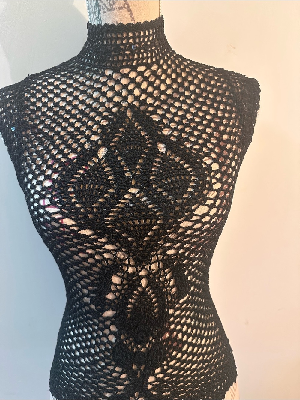 The Limited Black Crochet Handknit Sleeveless Top - Picture 2 of 12